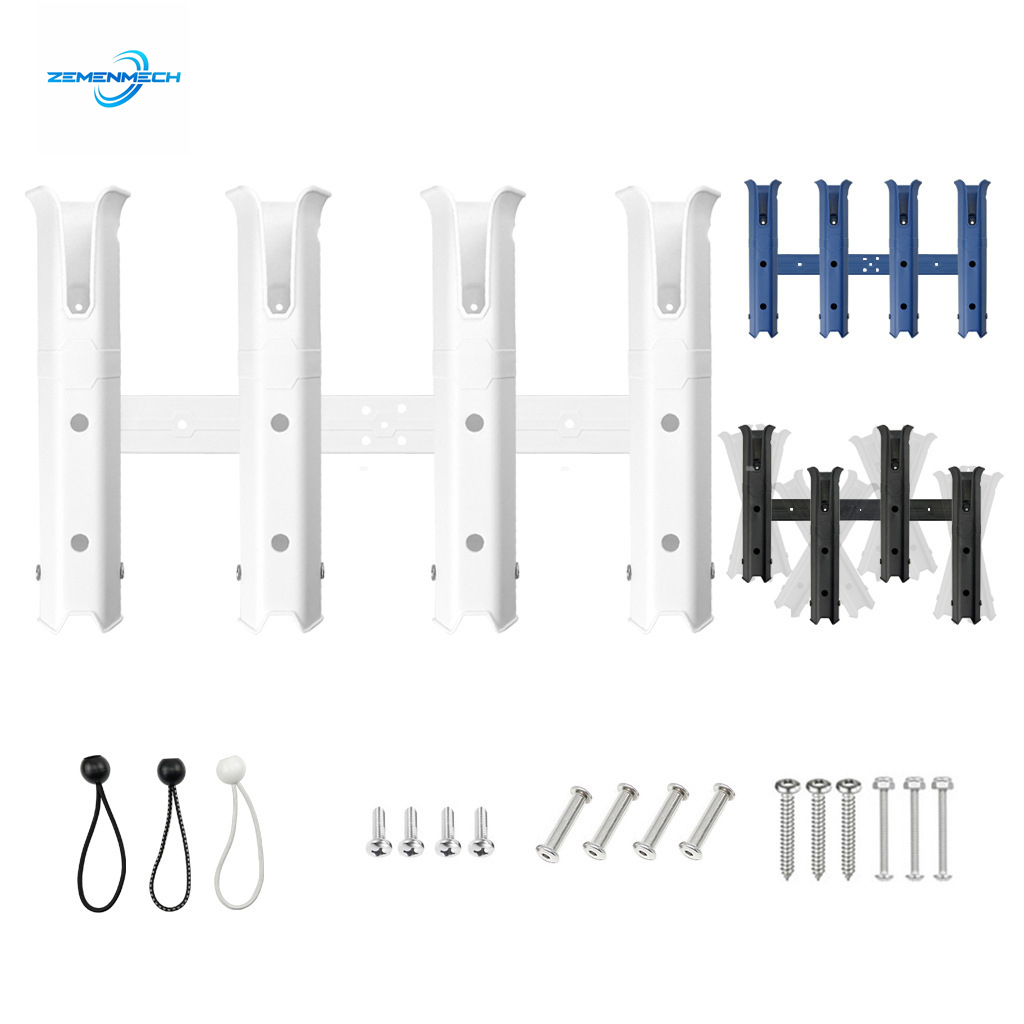 Fishing Boat Trailer - Adjustable Four Pole Plastic Fishing Rod